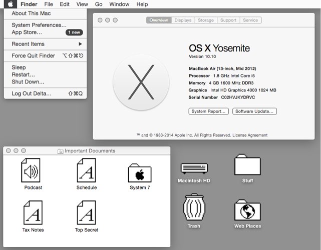 How to make Yosemite look like System 7